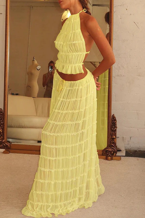 Convertible Ruched Maxi Skirt / Strapless Dress – Vintage-Inspired