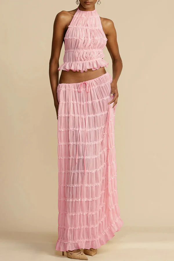 Convertible Ruched Maxi Skirt / Strapless Dress – Vintage-Inspired