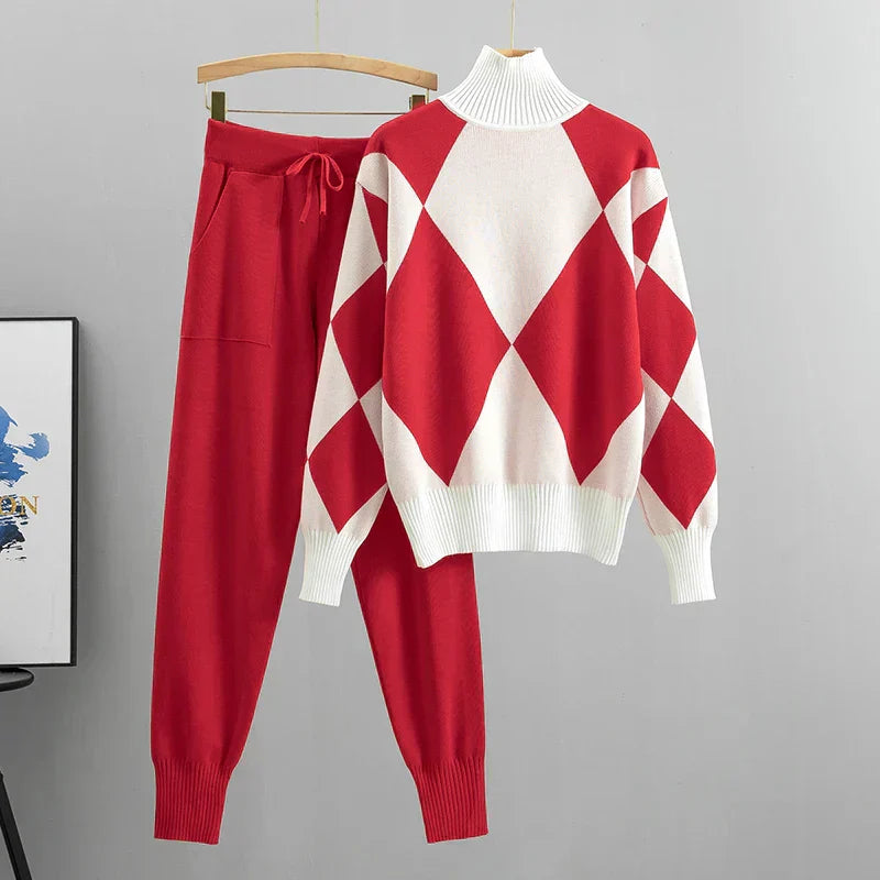 2-Piece Sweater Pants Set for Women