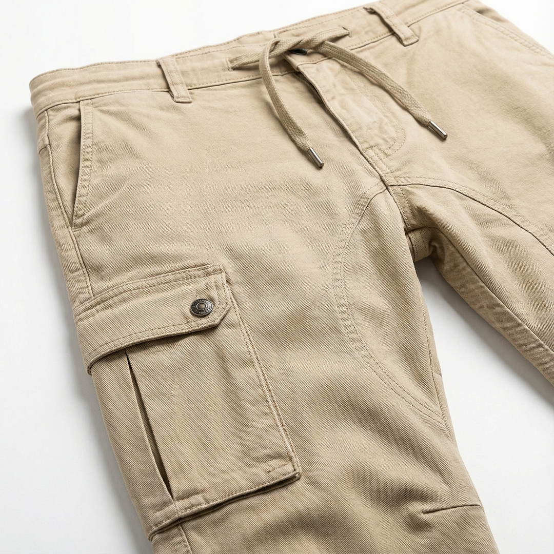 Men’s Cargo Jogger Pants – Cuffed Ankles, Side Pockets