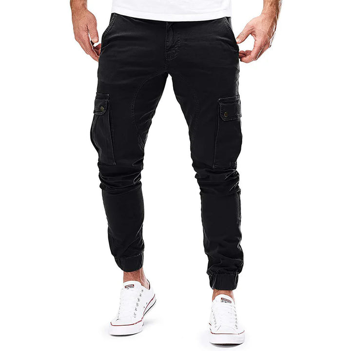 Men’s Cargo Jogger Pants – Cuffed Ankles, Side Pockets
