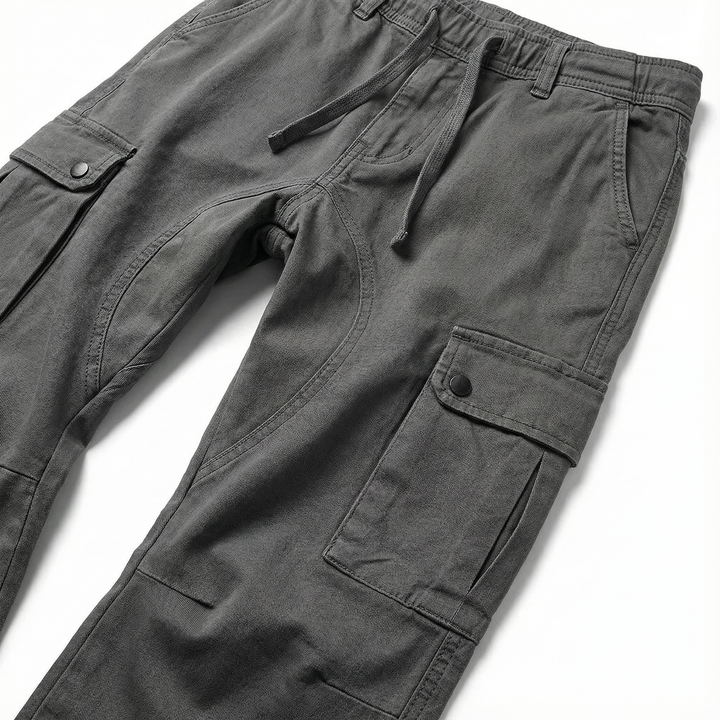 Men’s Cargo Jogger Pants – Tapered Fit, Ankle-Length Design, Side Cargo Pockets