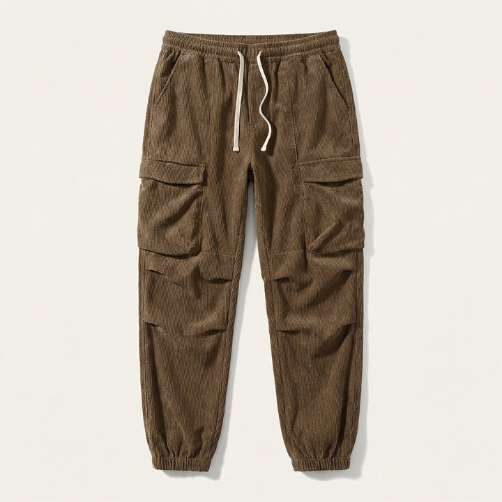 Men’s Cargo Pants – Drawstring Waist, Elastic Cuffs, Multi-Pocket Design