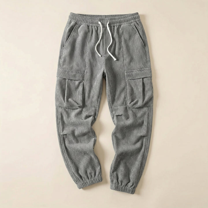 Men’s Cargo Pants – Drawstring Waist, Elastic Cuffs, Multi-Pocket Design