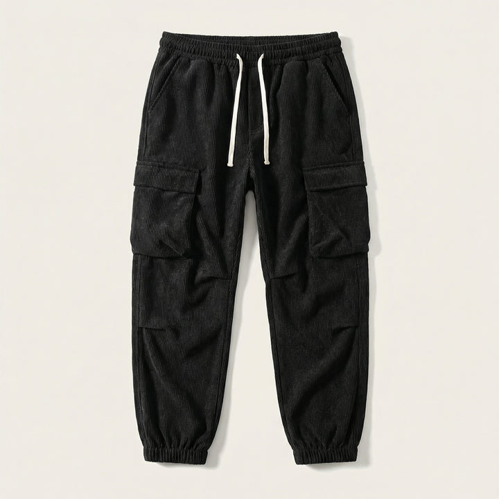 Men’s Cargo Pants – Drawstring Waist, Elastic Cuffs, Multi-Pocket Design