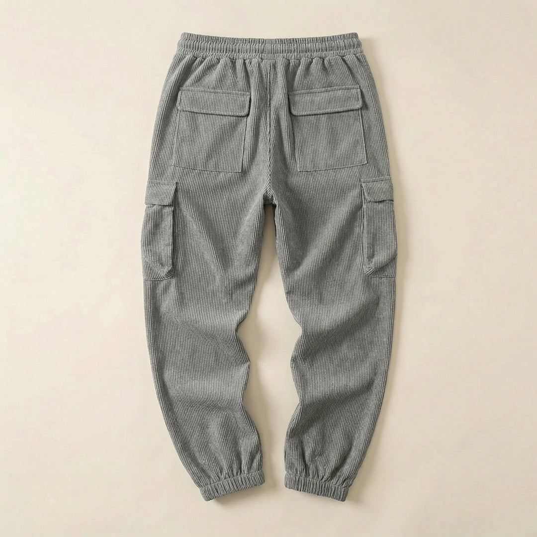 Men’s Cargo Pants – Drawstring Waist, Elastic Cuffs, Multi-Pocket Design