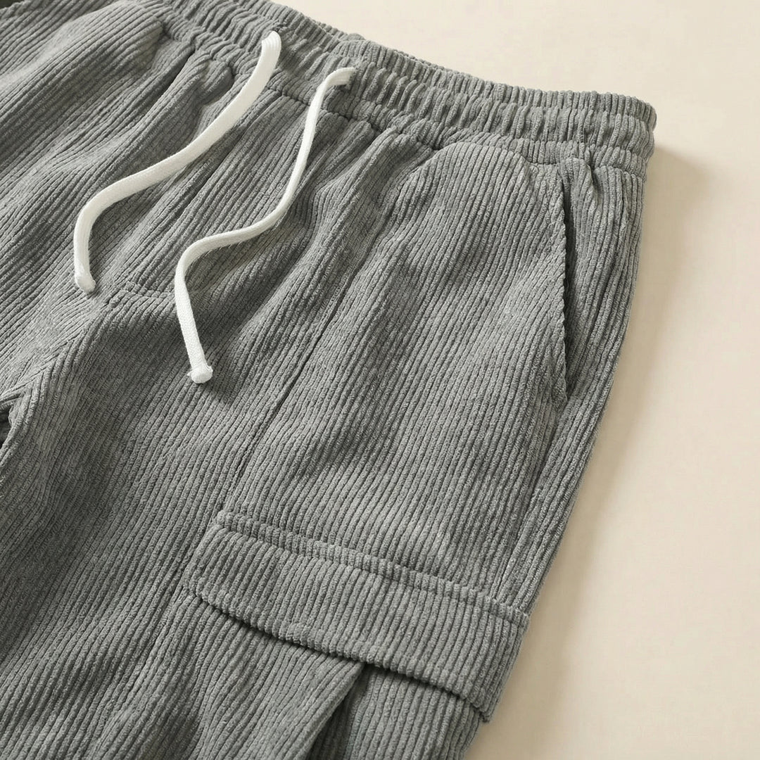 Men’s Cargo Pants – Drawstring Waist, Elastic Cuffs, Multi-Pocket Design
