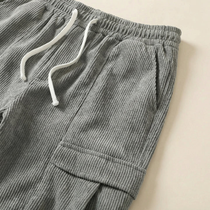 Men’s Cargo Pants – Drawstring Waist, Elastic Cuffs, Multi-Pocket Design
