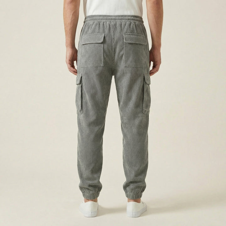 Men’s Cargo Pants – Drawstring Waist, Elastic Cuffs, Multi-Pocket Design