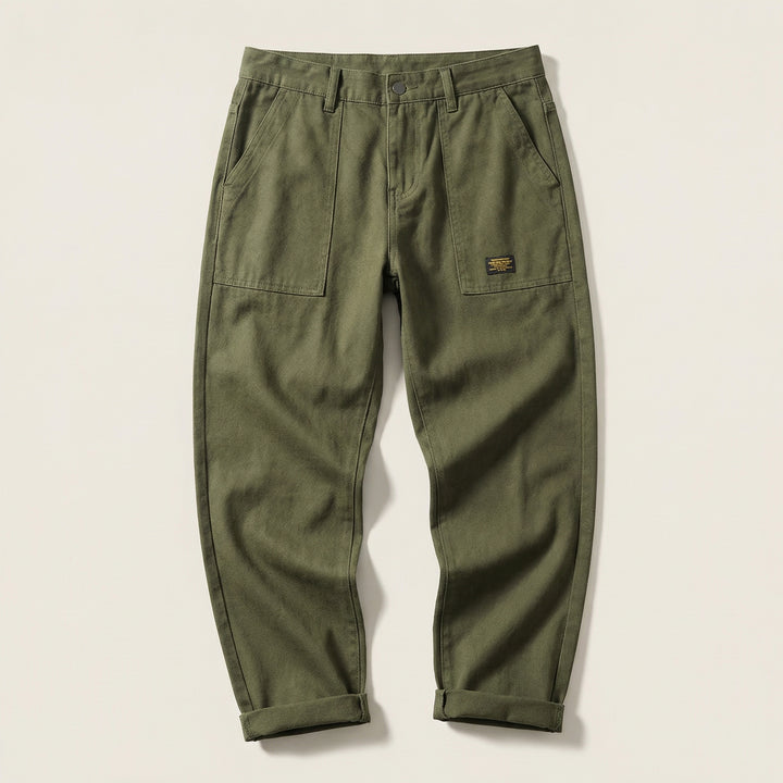 Men’s Cargo Pants – Straight Leg, Drawstring Waist, Utility Pocket Design