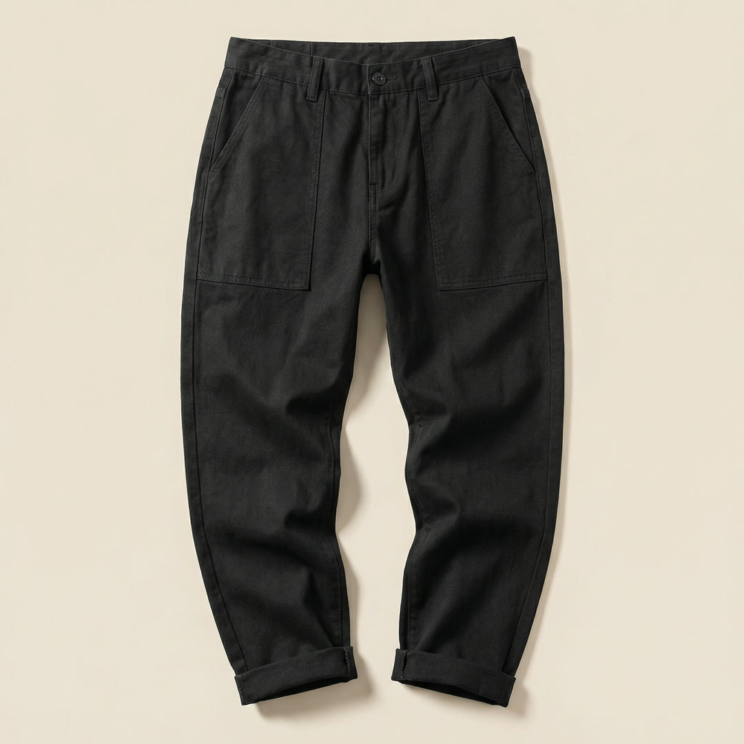 Men’s Cargo Pants – Straight Leg, Drawstring Waist, Utility Pocket Design