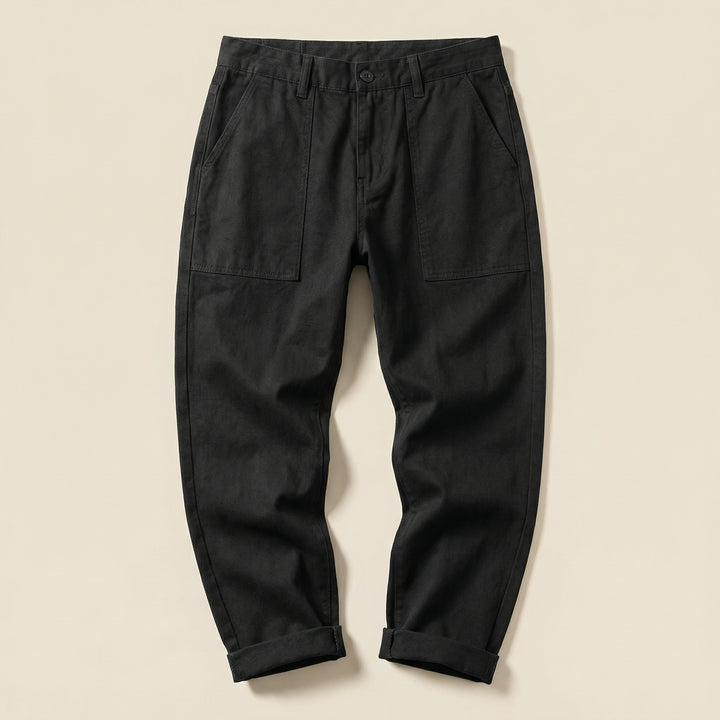 Men’s Cargo Pants – Straight Leg, Drawstring Waist, Utility Pocket Design