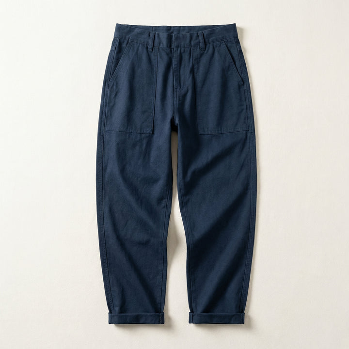 Men’s Cargo Pants – Straight Leg, Drawstring Waist, Utility Pocket Design