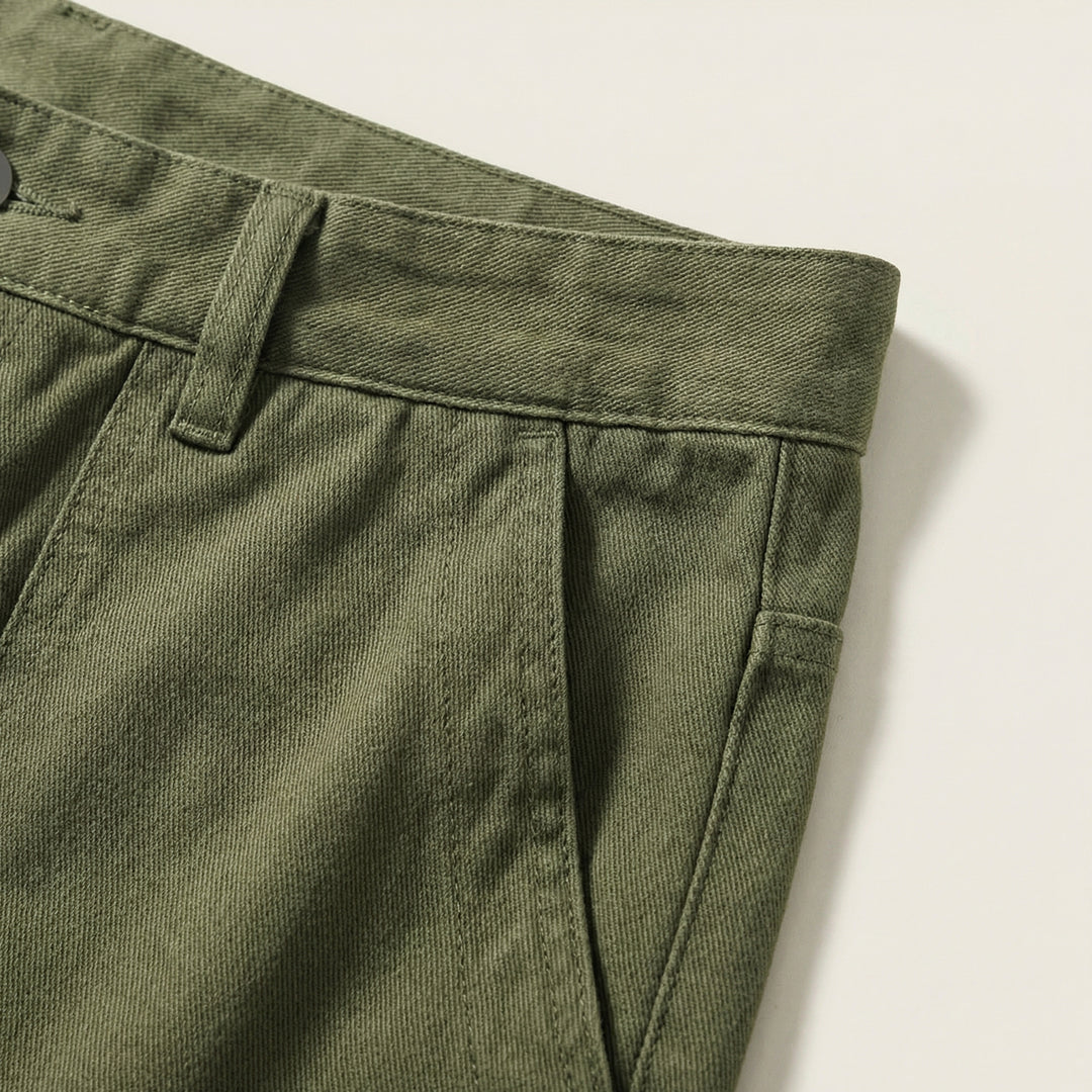Men’s Cargo Pants – Straight Leg, Drawstring Waist, Utility Pocket Design