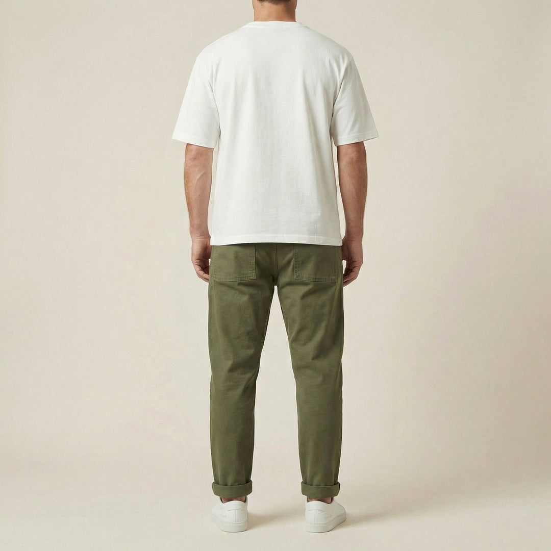 Men’s Cargo Pants – Straight Leg, Drawstring Waist, Utility Pocket Design