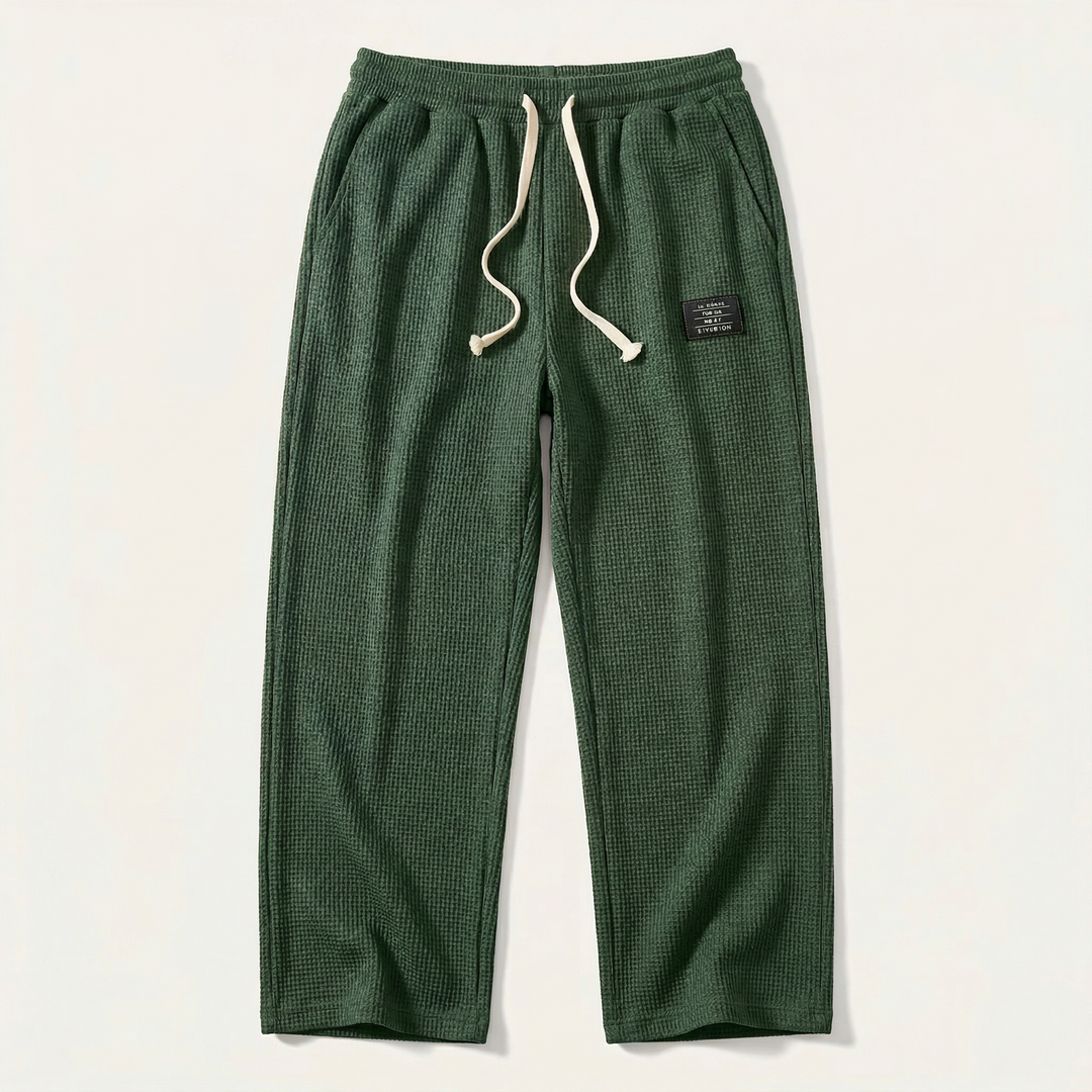 Men’s Drawstring Pants – Straight Leg Design with Side Pockets