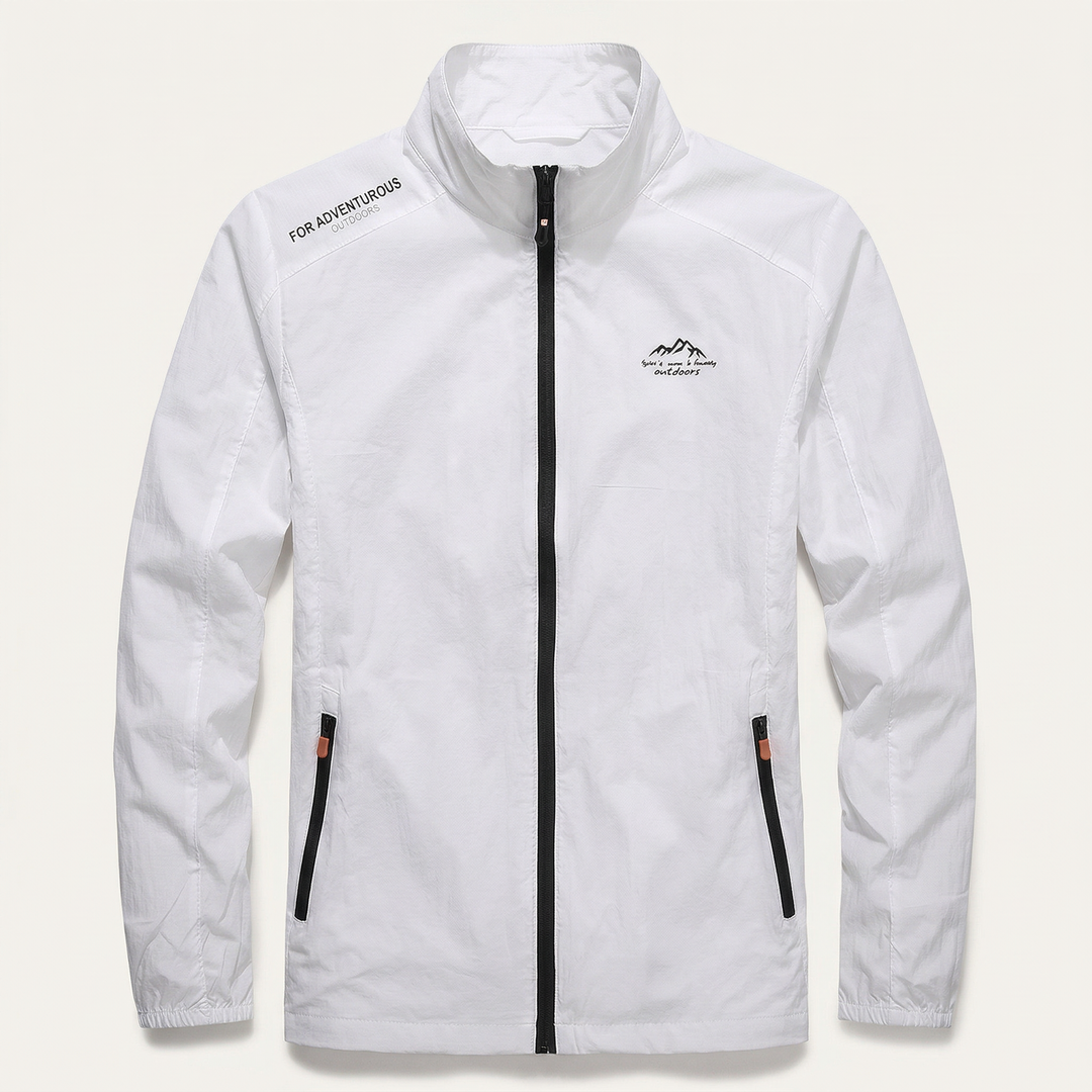 Men’s Lightweight Jacket – Zip-Front Design with Stand Collar
