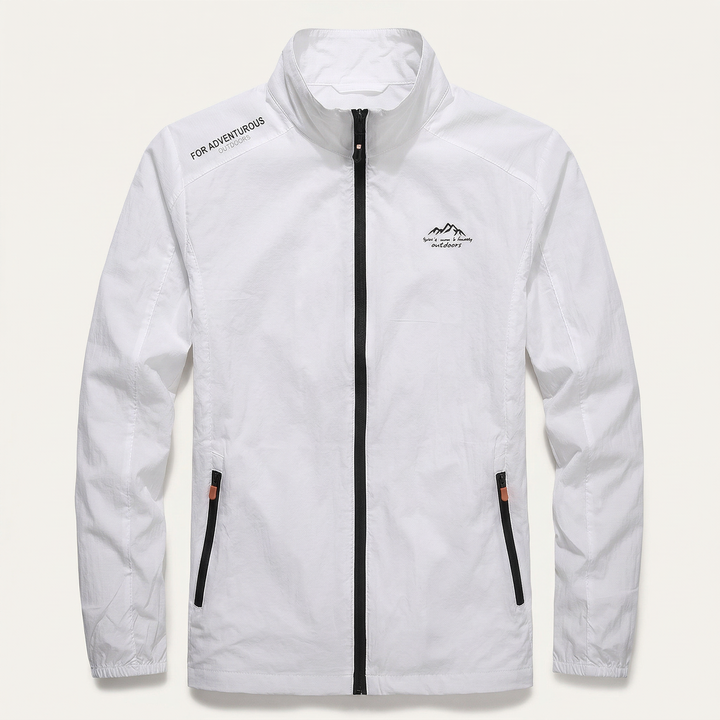 Men’s Lightweight Jacket – Zip-Front Design with Stand Collar