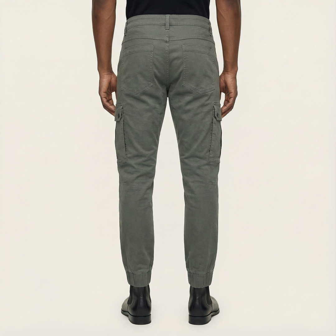 Men’s Cargo Jogger Pants – Tapered Fit, Ankle-Length Design, Side Cargo Pockets