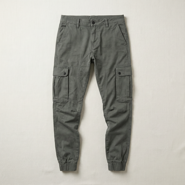 Men’s Cargo Jogger Pants – Tapered Fit, Ankle-Length Design, Side Cargo Pockets