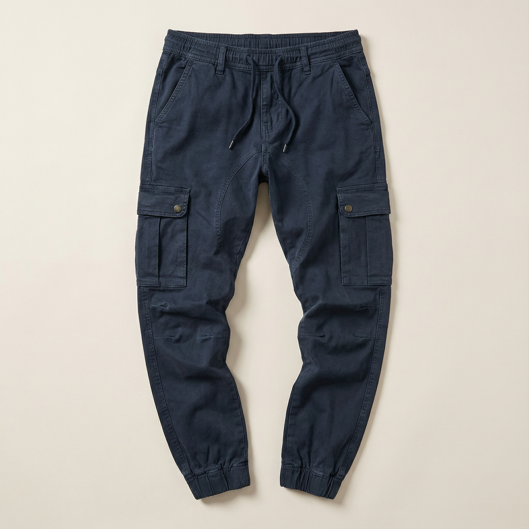 Men’s Cargo Jogger Pants – Tapered Fit, Ankle-Length Design, Side Cargo Pockets