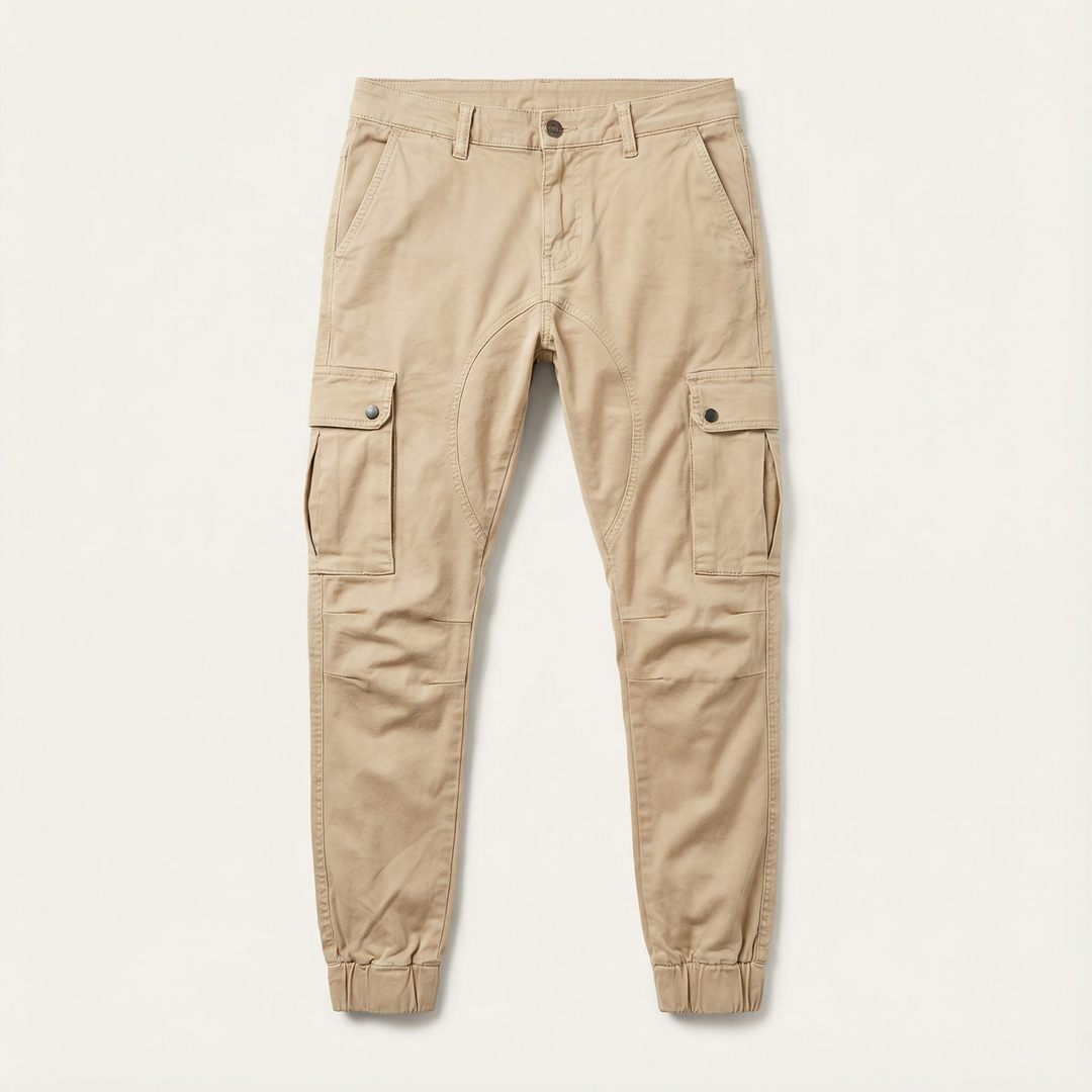 Men’s Cargo Jogger Pants – Tapered Fit, Ankle-Length Design, Side Cargo Pockets
