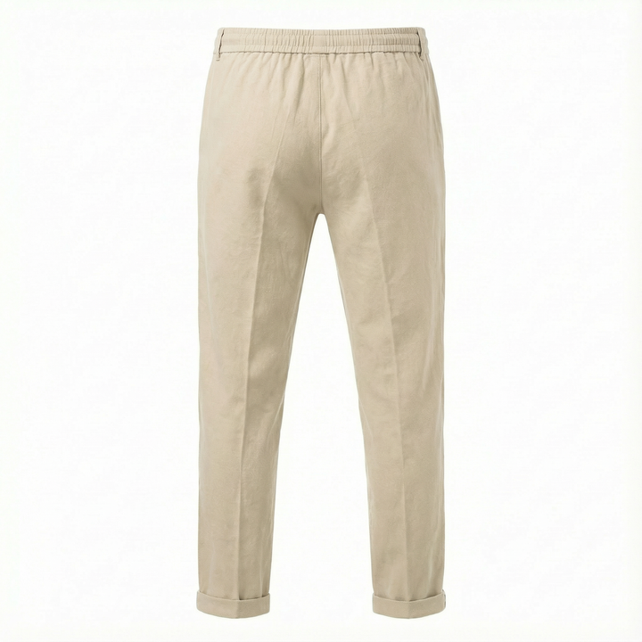 Men’s Casual Beach Pants – Drawstring Waist, Tapered Leg