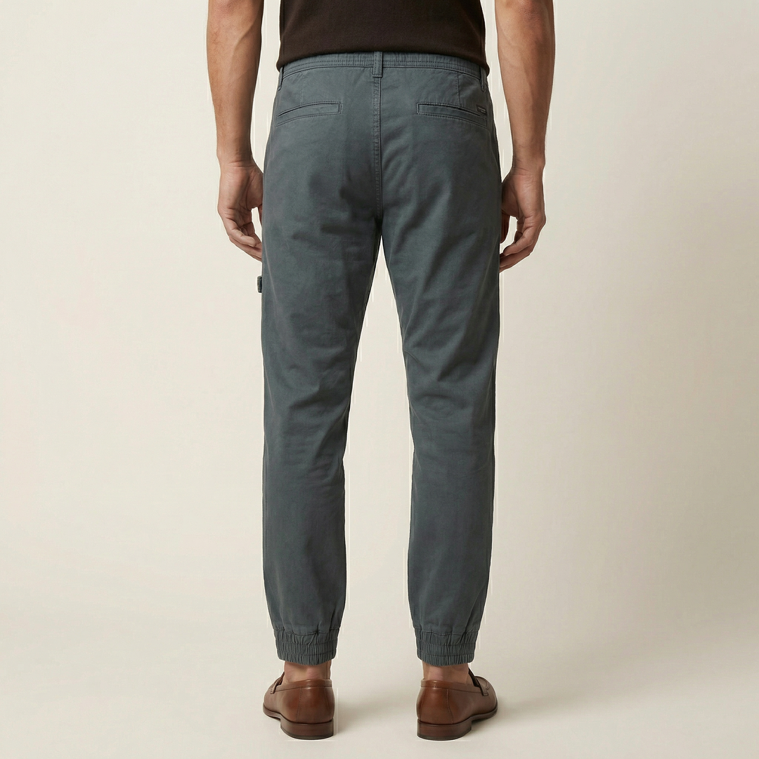 Men’s Casual Cargo Jogger Pants – Elastic Cuff Utility Trousers