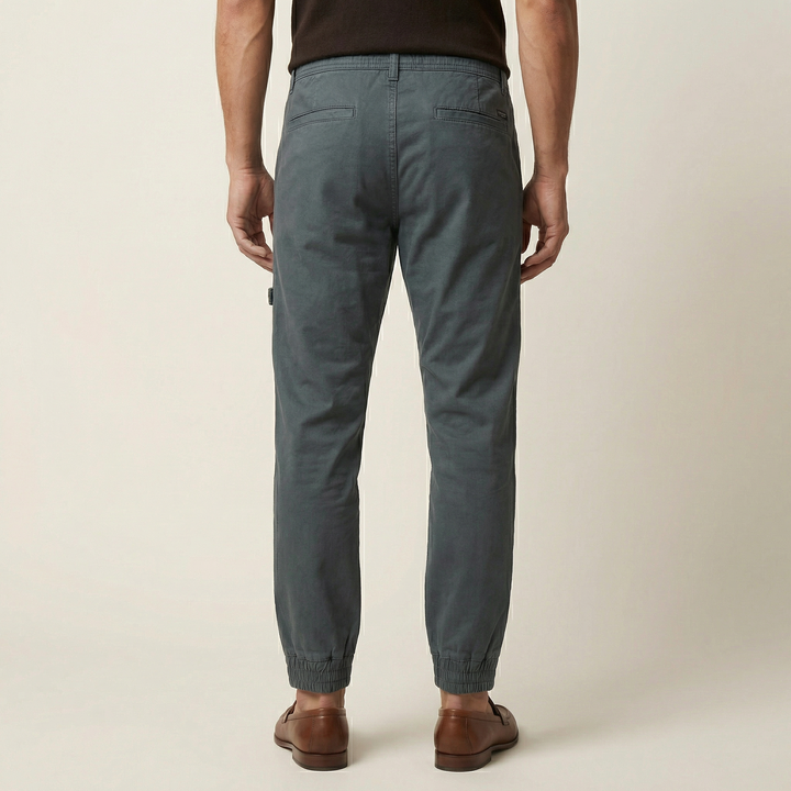 Men’s Casual Cargo Jogger Pants – Elastic Cuff Utility Trousers