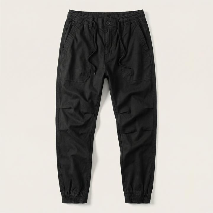 Men’s Casual Cargo Jogger Pants – Elastic Cuff Utility Trousers