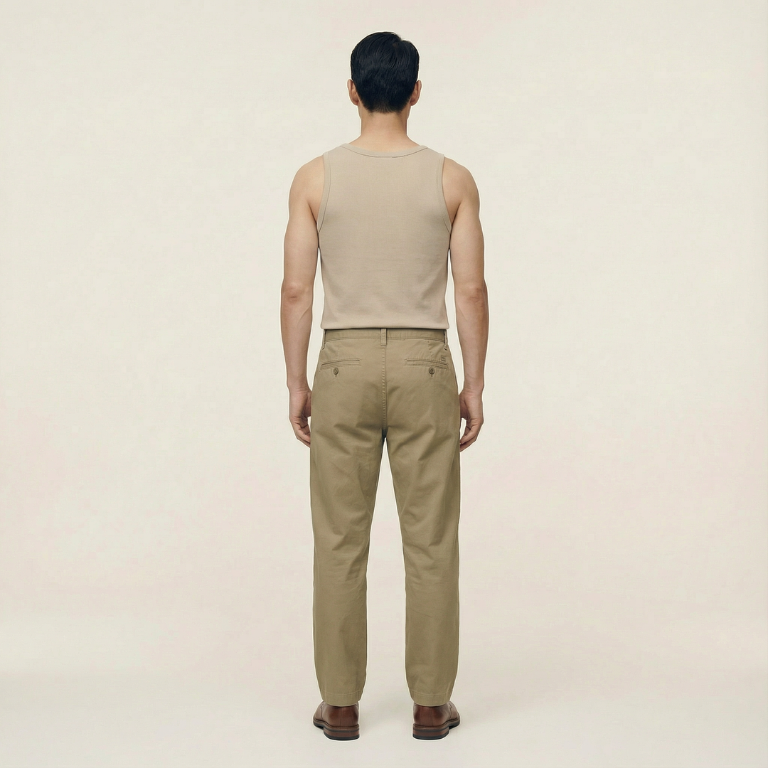 Men’s Chino Pants – Elastic Waist, Relaxed Fit