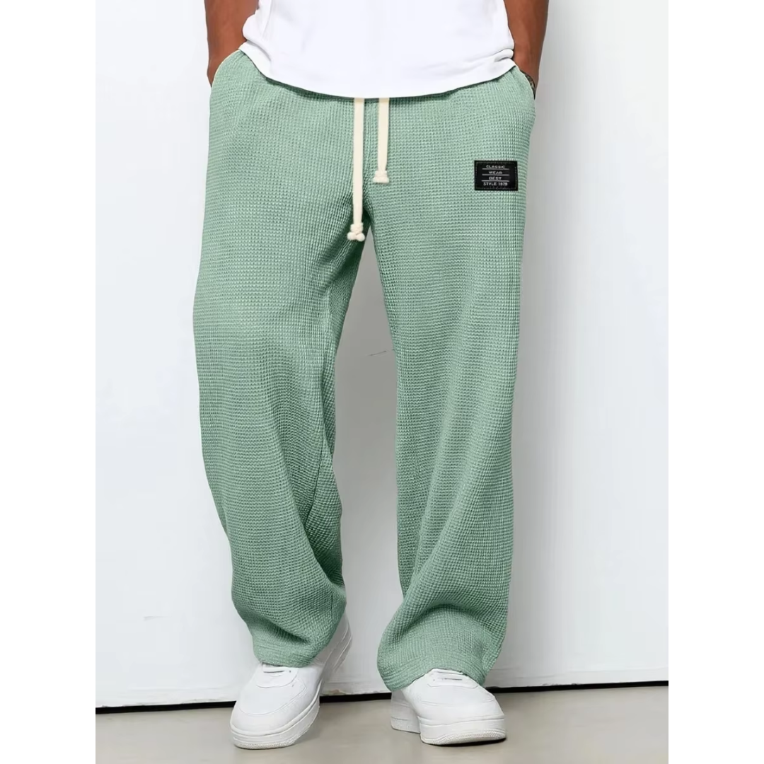 Men’s Drawstring Pants – Straight Leg Design with Side Pockets