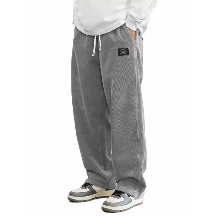 Men’s Drawstring Pants – Straight Leg Design with Side Pockets