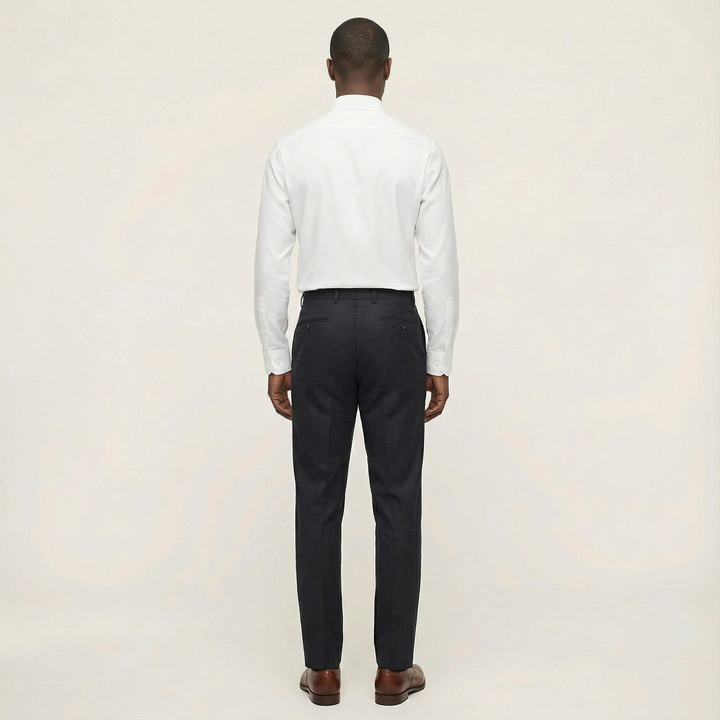 Men’s Long-Sleeve Button-Up Shirt – Collared Design, Slim Fit