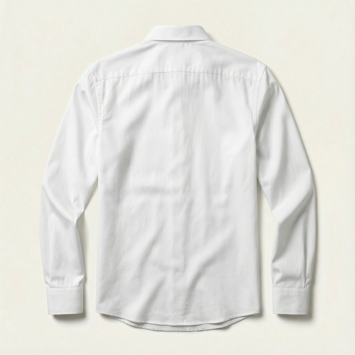 Men’s Long-Sleeve Button-Up Shirt – Collared Design, Slim Fit