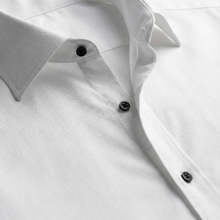 Men’s Long-Sleeve Button-Up Shirt – Collared Design, Slim Fit