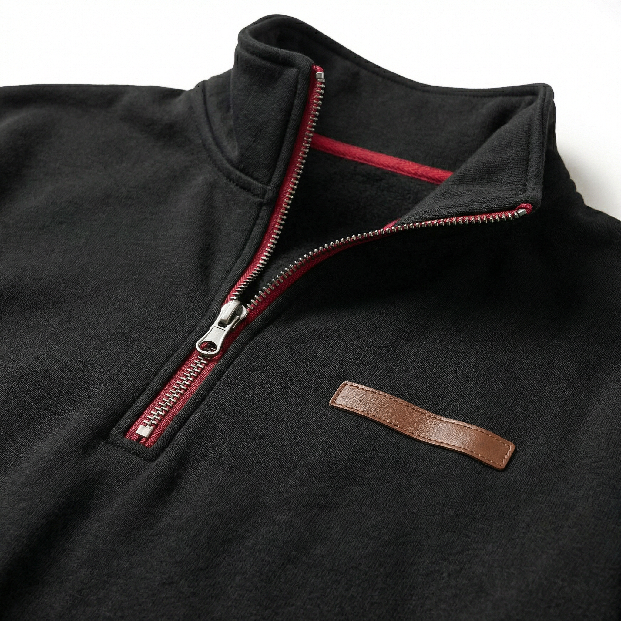Men’s Quarter-Zip Sweater – Long Sleeve Pullover Style