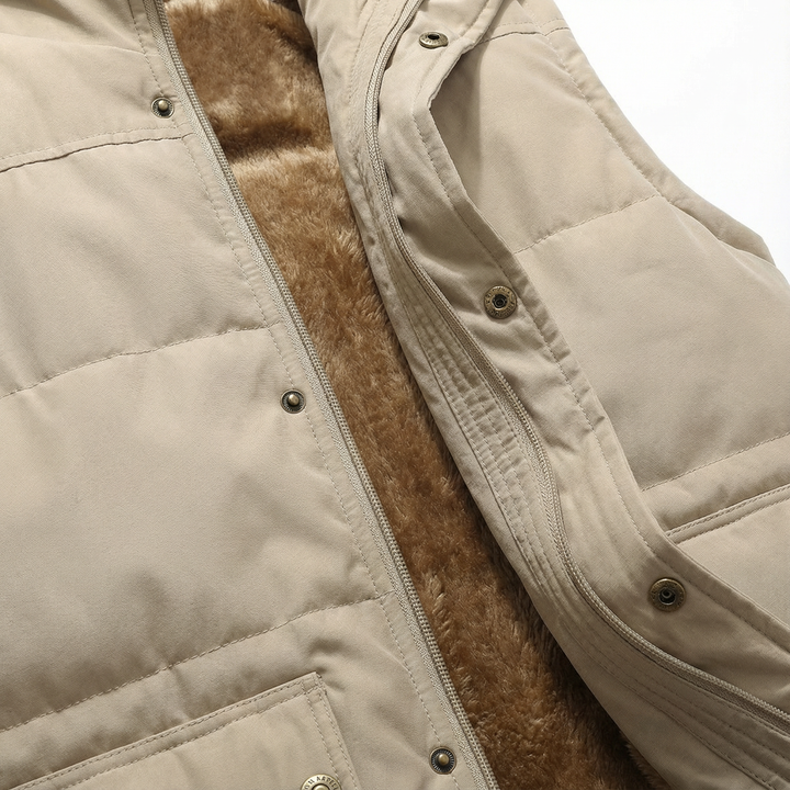 Men’s Sleeveless Vest – Stand Collar, Front Button Closure