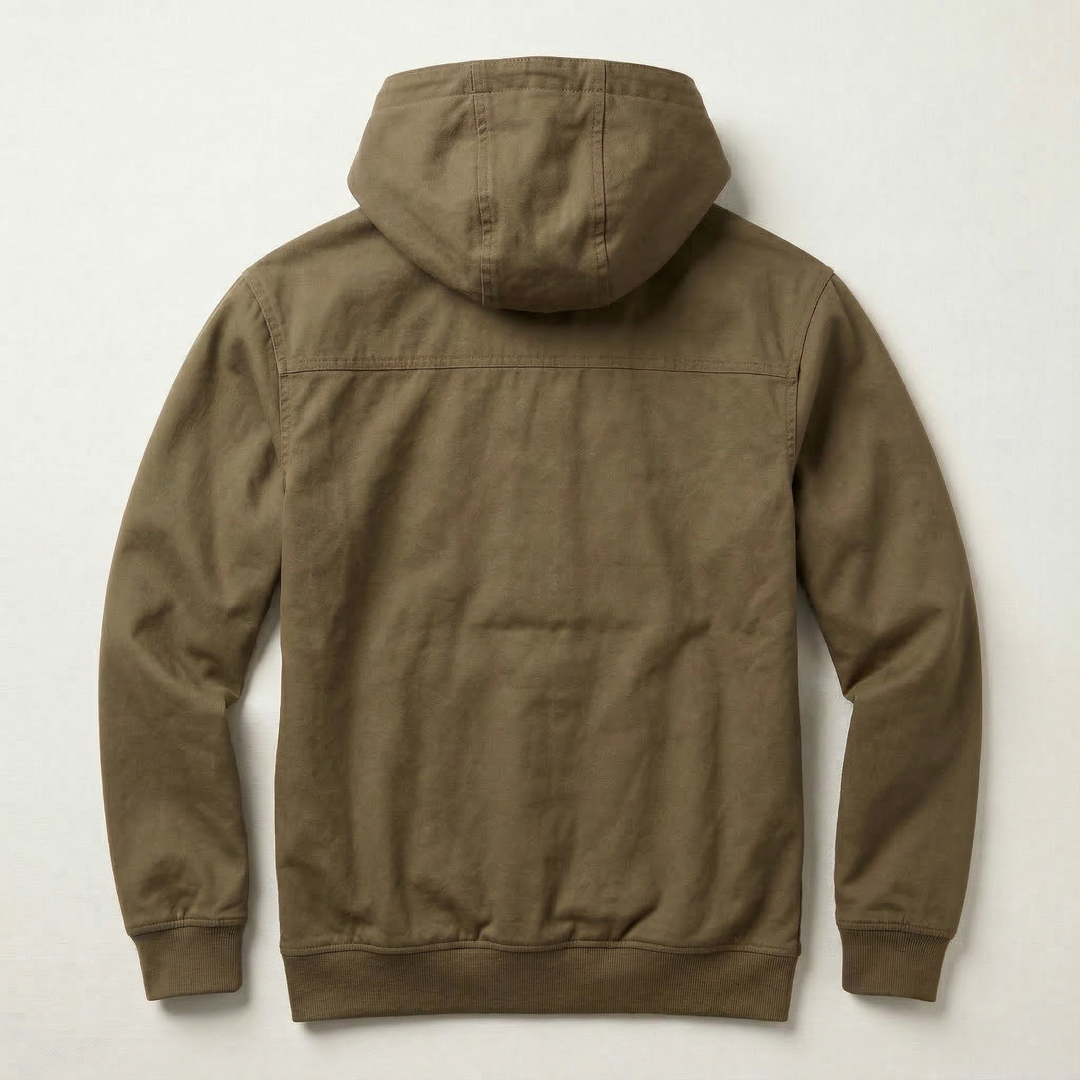 Men’s Hooded Pullover – Half-Zip Front with Drawstring Hood