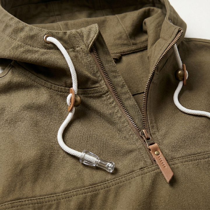 Men’s Hooded Pullover – Half-Zip Front with Drawstring Hood