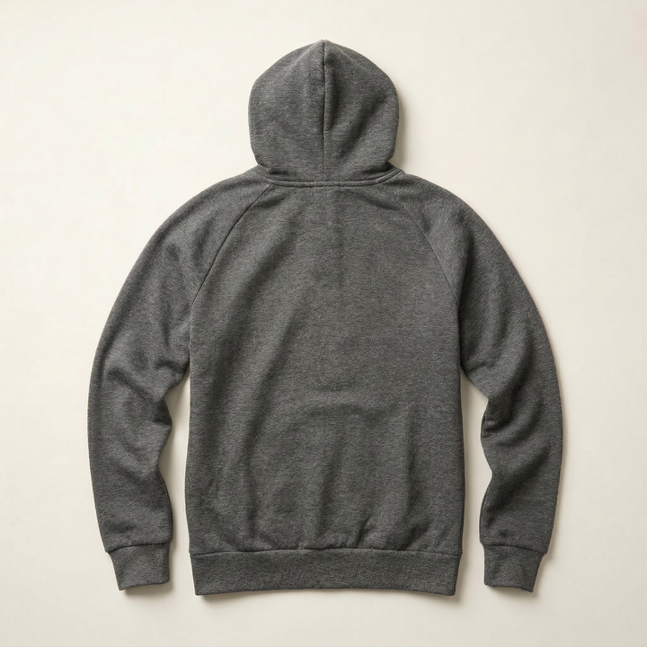 Men’s Hooded Sweatshirt – Zip-Front Design with Drawstring Hood