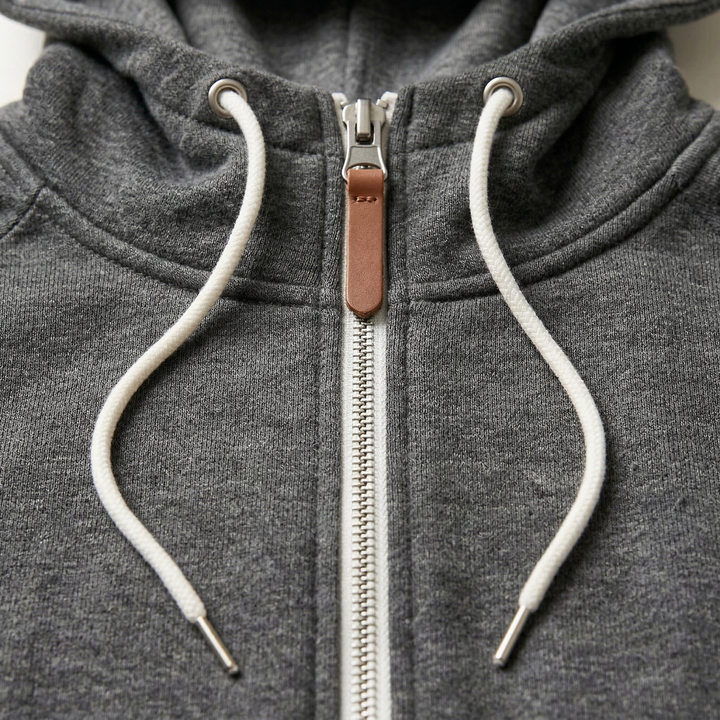Men’s Hooded Sweatshirt – Zip-Front Design with Drawstring Hood