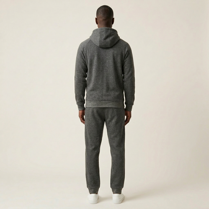 Men’s Hooded Sweatshirt – Zip-Front Design with Drawstring Hood