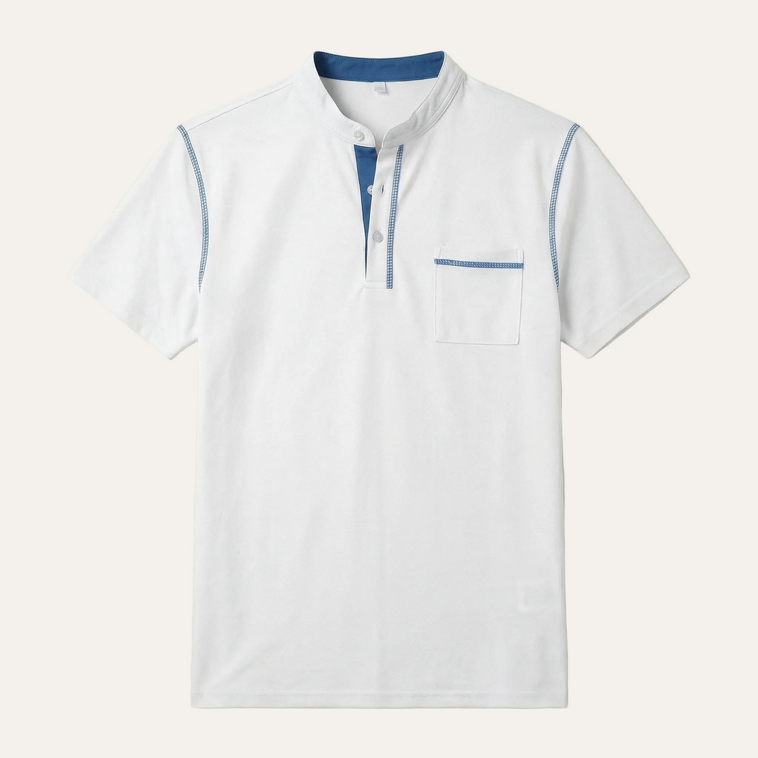 Polo with Henley collar for Men