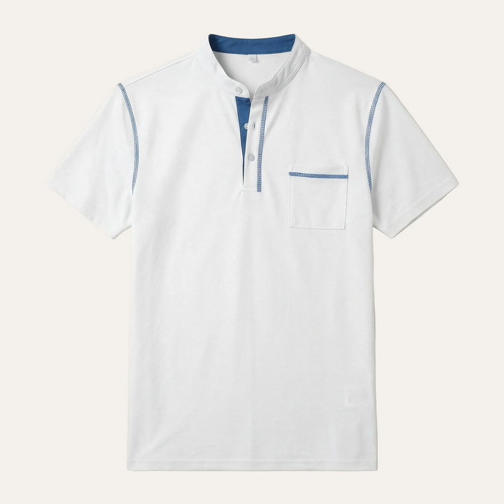Polo with Henley collar for Men