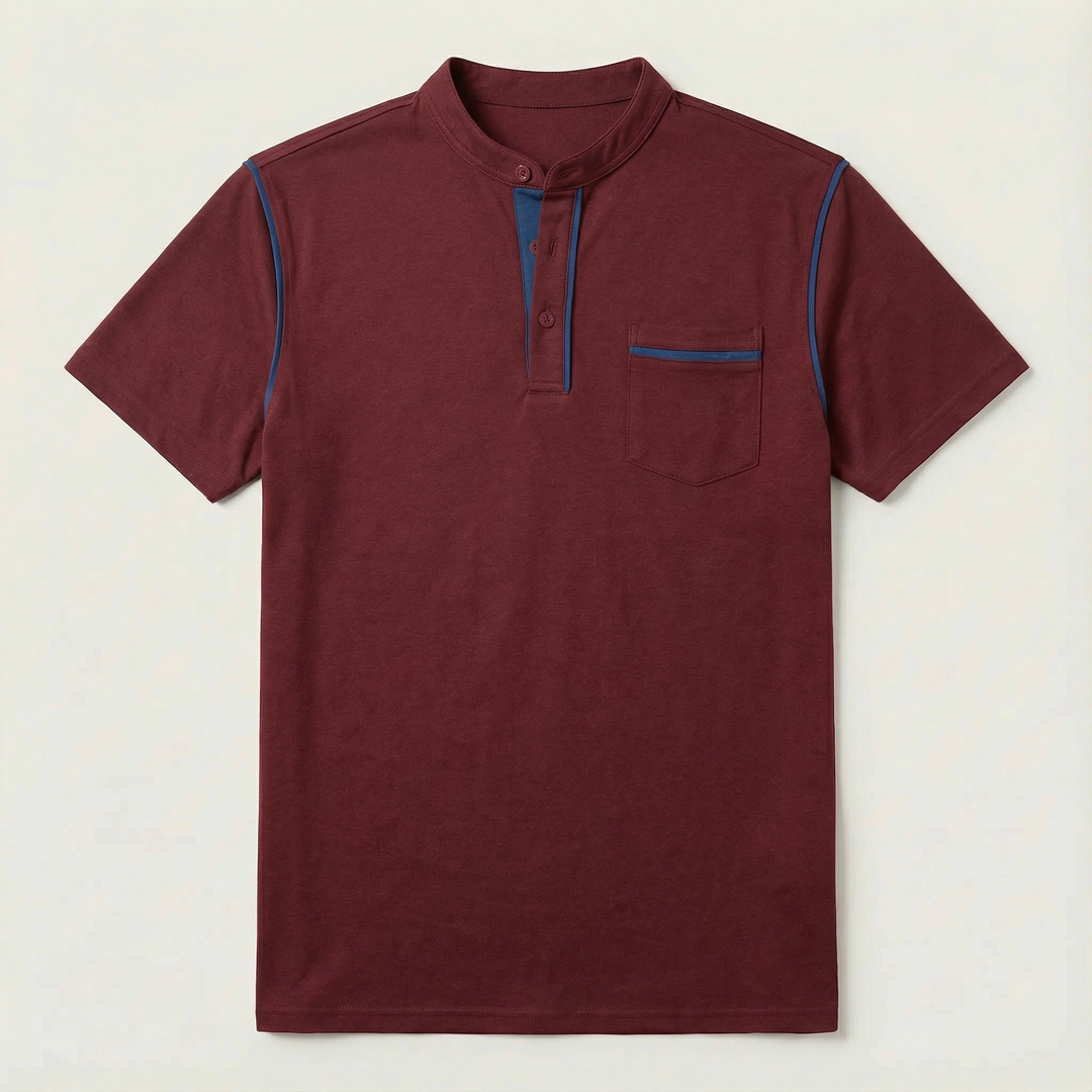 Polo with Henley collar for Men