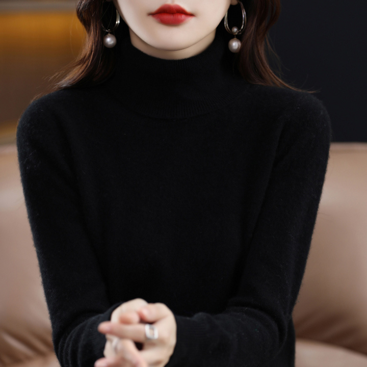 Emmie Turtleneck Sweater in Cashmere for Women – Premium Soft Knit Offering Warmth and Light Comfort