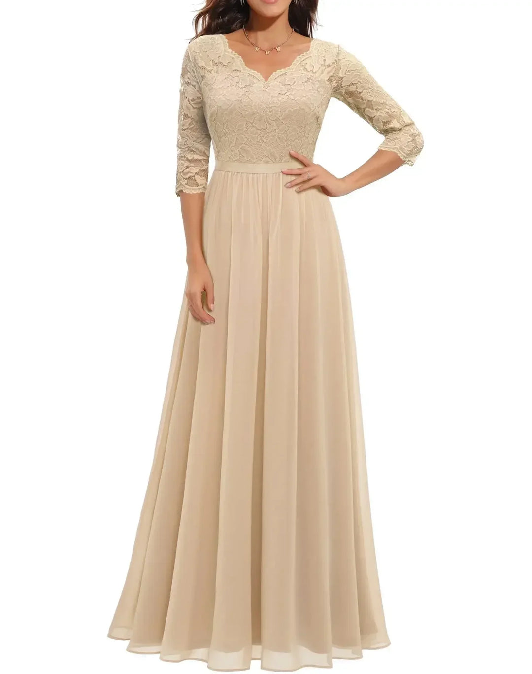 Women’s Elegant Lace Long Dress