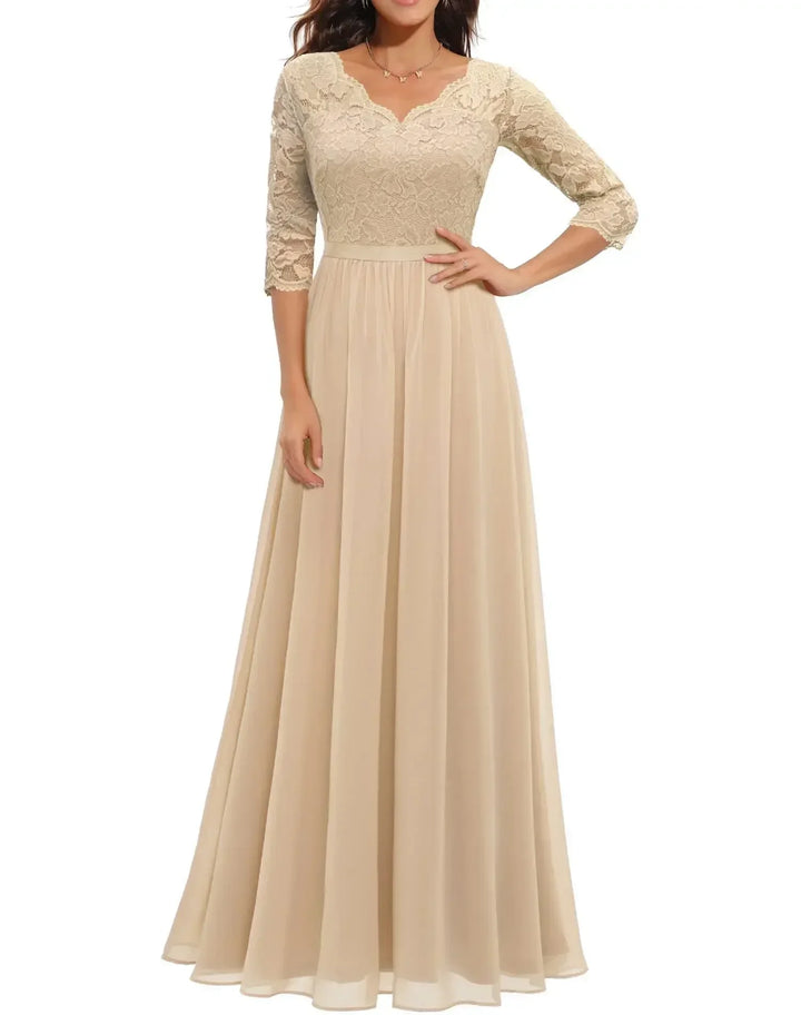 Women’s Elegant Lace Long Dress