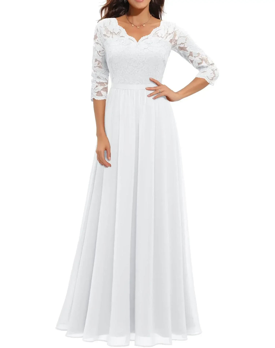 Women’s Elegant Lace Long Dress